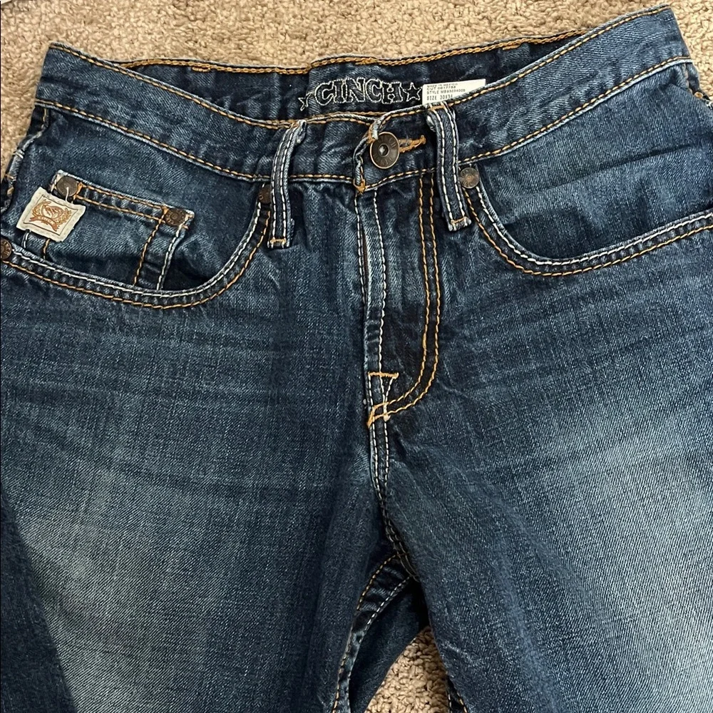 Cinch Men's Bootcut Jeans in Dark Blue Denim - Picture 3 of 13